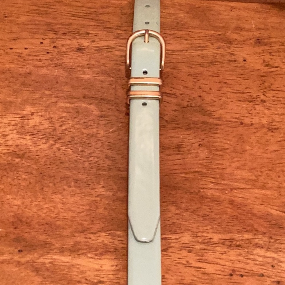 J. Crew Baby Blue Patent Leather Belt - Picture 3 of 6